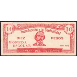 Cuba - Billet scolaire - Banco del Alumno - 10 pesos - 1940 - Etat : TB-