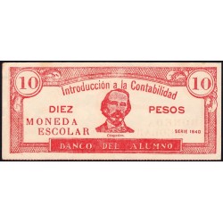 Cuba - Billet scolaire - Banco del Alumno - 10 pesos - 1940 - Etat : TTB