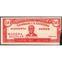 Cuba - Billet scolaire - Banco del Alumno - 50 pesos - 1940 - Etat : B