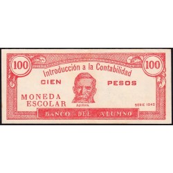 Cuba - Billet scolaire - Banco del Alumno - 100 pesos - 1940 - Etat : TTB+