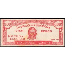 Cuba - Billet scolaire - Banco del Alumno - 100 pesos - 1940 - Etat : TTB-