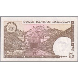 Pakistan - Pick 38_3 - 5 rupees - Série SH/7 - 1988 - Etat : SPL