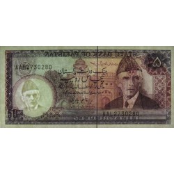 Pakistan - Pick 40_4 - 50 rupees - Série AAL - 1989 - Etat : SPL