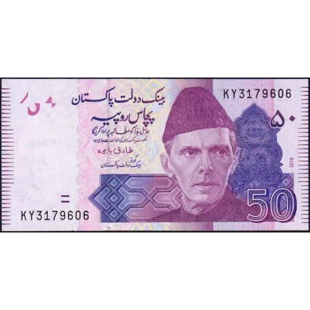 Pakistan - Pick 47l - 50 rupees - Série KY - 2018 - Etat : NEUF