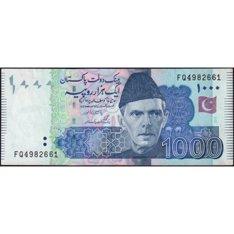 Pakistan - Pick 50h - 1'000 rupees - Série FQ - 2013 - Etat : SUP