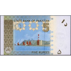 Pakistan - Pick 53a_2 - 5 rupees - Série BP - 2008 - Etat : NEUF