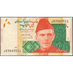 Pakistan - Pick 55l - 20 rupees - Série JX - 2018 - Etat : NEUF