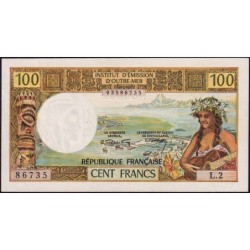 Nouvelle-Calédonie - Nouméa - Pick 63b - 100 francs - Série L.2 - 1972 - Etat : SPL