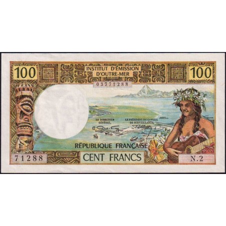 Nouvelle-Calédonie - Nouméa - Pick 63b - 100 francs - Série N.2 - 1972 - Etat : TTB+