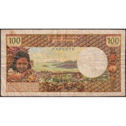Tahiti - Papeete - Pick 24b - 100 francs - Série O.2 - 1972 - Etat : TB-