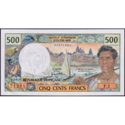 Tahiti - Papeete - Pick 25b_2 - 500 francs - Série F.2 - 1982 - Etat : NEUF