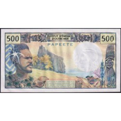 Tahiti - Papeete - Pick 25b_2 - 500 francs - Série K.2 - 1982 - Etat : NEUF