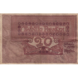 Belgique - Pick 62d - 20 francs - 05/04/1907 - Etat : TB+