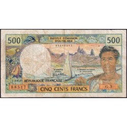 Tahiti - Papeete - Pick 25d - 500 francs - Série G.3 - 1985 - Etat : B+
