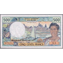 Tahiti - Papeete - Pick 25d - 500 francs - Série X.3 - 1985 - Etat : TTB