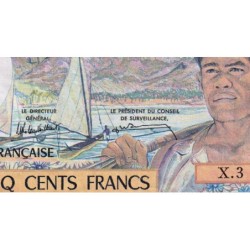 Tahiti - Papeete - Pick 25d - 500 francs - Série X.3 - 1985 - Etat : TTB