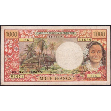 Tahiti - Papeete - Pick 27d_1 - 1'000 francs - Série C.6 - 1985 - Etat : TB