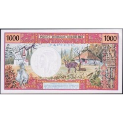 Tahiti - Papeete - Pick 27d_2 - 1'000 francs - Série U.010 - 1988 - Etat : pr.NEUF