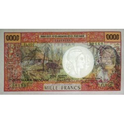 Tahiti - Papeete - Pick 27d_2 - 1'000 francs - Série U.010 - 1988 - Etat : pr.NEUF