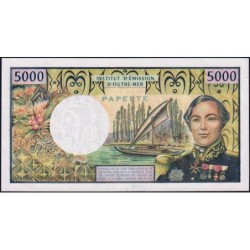 Tahiti - Papeete - Pick 28d - 5'000 francs - Série H.3 - 1985 - Etat : SPL+