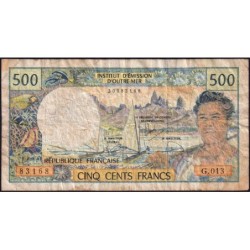 Territoire Français du Pacifique - Pick 1f - 500 francs - Série G.013 - 2008 - Etat : B+