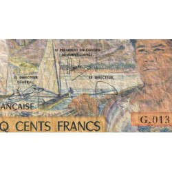 Territoire Français du Pacifique - Pick 1f - 500 francs - Série G.013 - 2008 - Etat : B+