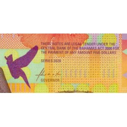 Bahamas - Pick 78A - 5 dollars - Série A - 2020 - Etat : NEUF