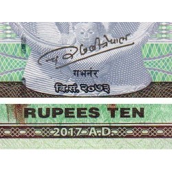 Népal - Pick 77a - 10 rupees - Série 86 - 2017 - Etat : NEUF