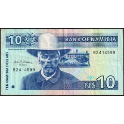 Namibie - Pick 1a - 10 dollars - Série B - 1993 - Etat : TB+