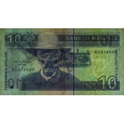 Namibie - Pick 1a - 10 dollars - Série B - 1993 - Etat : TB+