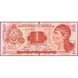 Honduras - Pick 96c - 1 lempira - Série FR - 28/12/2016 - Etat : NEUF