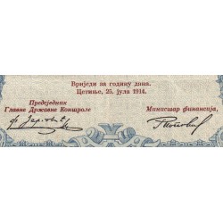 Monténégro - Pick 18 - 10 perpera - Série C.12 - 25/07/1914 - Etat : TTB+