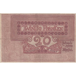 Belgique - Pick 62d - 20 francs - 16/01/1909 - Etat : TTB-