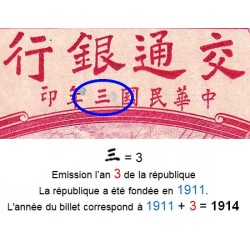 Chine - Bank of Comm. - Shanghai - Pick 118q - 10 yüan - Série SB C - 01/10/1914 (1940) - Etat : TTB+