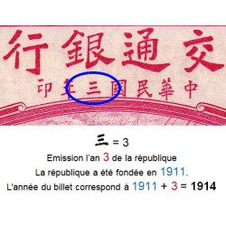 Chine - Bank of Comm. - Shanghai - Pick 118q - 10 yüan - Série SB F - 01/10/1914 (1940) - Etat : SUP