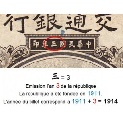 Chine - Bank of Comm. - Shanghai  - Pick 117n - 5 yüan - Série SA-V - 01/10/1914 (1940) - Etat : TB+