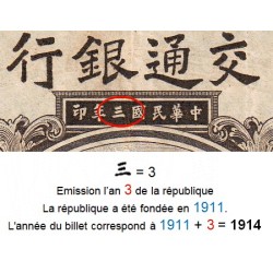 Chine - Bank of Comm. - Shanghai - Pick 117n - 5 yüan - Série SB P - 01/10/1914 (1940) - Etat : TB+