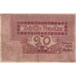 Belgique - Pick 67_1 - 20 francs - 02/11/1910 - Etat : TB+