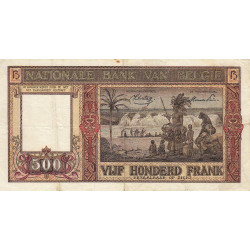 Belgique - Pick 127a - 500 francs - 30/03/1945 - Etat : TTB