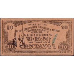 Philippines - Bohol - Pick S 131d - 10 centavos - Sans lettre de série - 1942 - Etat : NEUF
