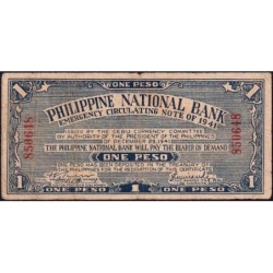Philippines - Cebu - Pick S 215 - 1 peso - Sans lettre de série - 29/12/1941 - Etat : TB