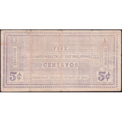 Philippines - Negros Occidental - Pick S 640a - 5 centavos - Série I - 20/01/1942 - Etat : TB