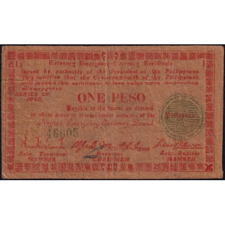 Philippines - Negros - Pick S 681 - 1 peso - Série I3 - 1945 - Etat : TB+