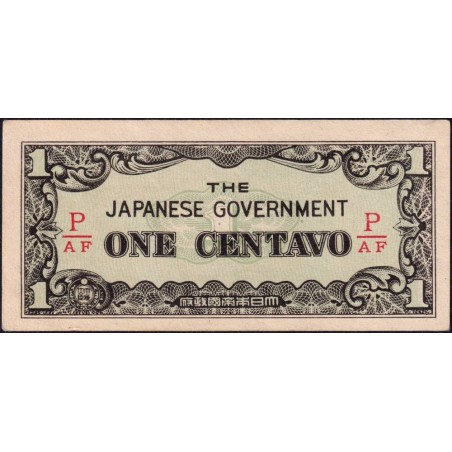 Philippines - Gouvernement Japonais - Pick 102b - 1 centavo - Série P/AF - 1942 - Etat : NEUF