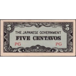 Philippines - Gouvernement Japonais - Pick 103a - 5 centavos - Série PG - 1942 - Etat : NEUF