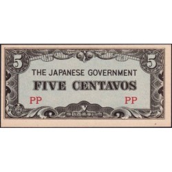 Philippines - Gouvernement Japonais - Pick 103a - 5 centavos - Série PP - 1942 - Etat : NEUF