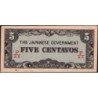 Philippines - Gouvernement Japonais - Pick 103b - 5 centavos - Série P/AA - 1942 - Etat : TTB+