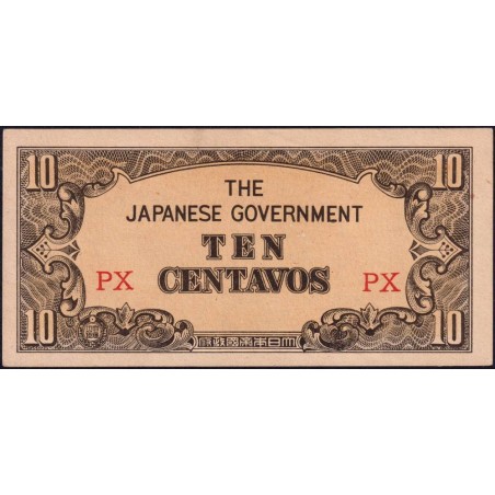 Philippines - Gouvernement Japonais - Pick 104a - 10 centavos - Série PX - 1942 - Etat : pr.NEUF