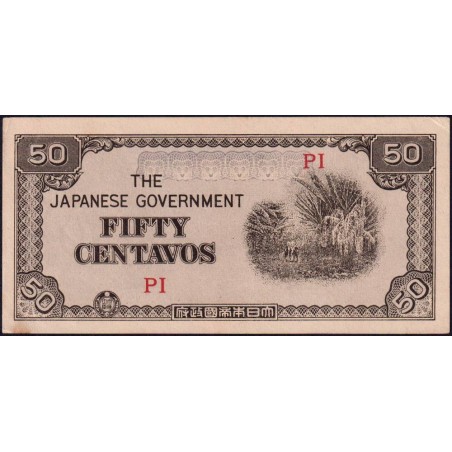 Philippines - Gouvernement Japonais - Pick 105a - 50 centavos - Série PI - 1942 - Etat : SPL