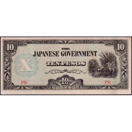 Philippines - Gouvernement Japonais - Pick 108a - 10 pesos - Série PE - 1942 - Etat : SUP